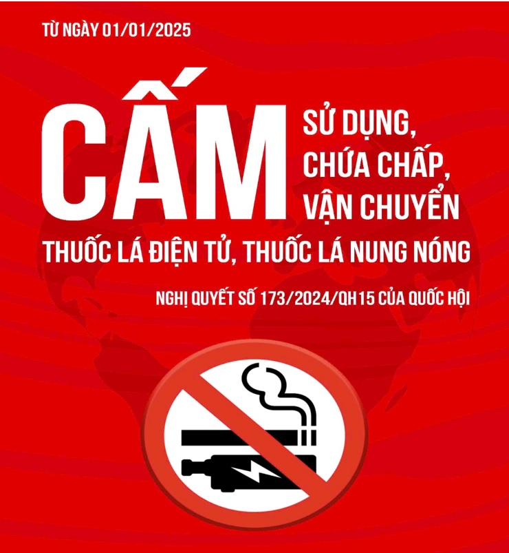 CHÍNH THỨC CẤM SỬ DỤNG, CHỨA CHẤP, VẬN CHUYỂN THUỐC LÁ ĐIỆN TỬ, THUỐC LÁ NUNG NÓNG