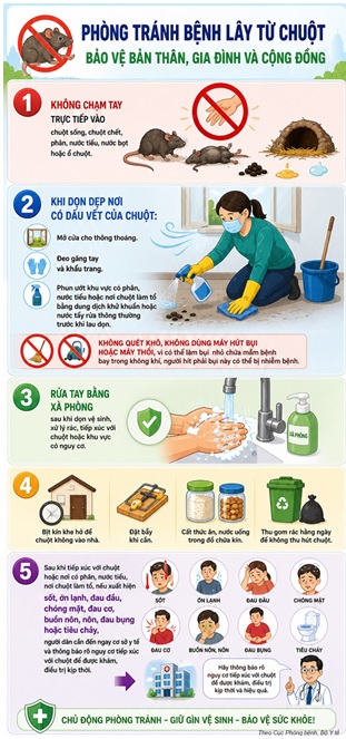 5 KHUYẾN CÁO PHÒNG BỆNH VIRUS HANTA 